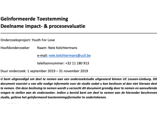 Geïnformeerde toestemming volwassenen – Y4L1