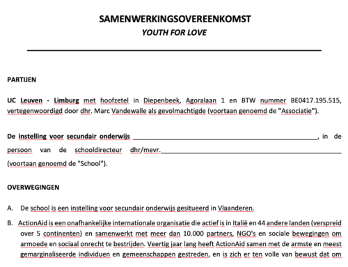 Schoolovereenkomst – Y4L1